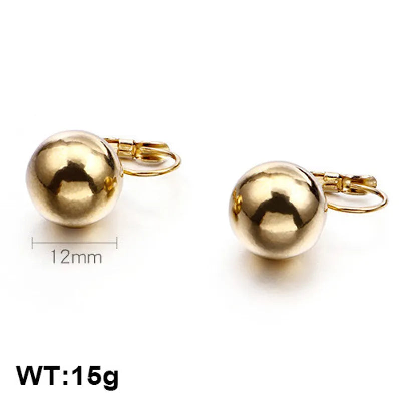 Fashion Geometric Plating Titanium Steel 18K Gold Plated Earrings