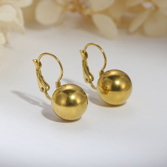 Fashion Geometric Plating Titanium Steel 18K Gold Plated Earrings