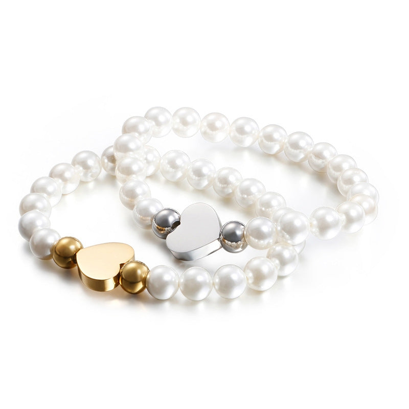 Heart Shell 18K Gold Plated No Inlaid Bracelets