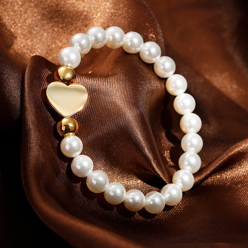 Heart Shell 18K Gold Plated No Inlaid Bracelets