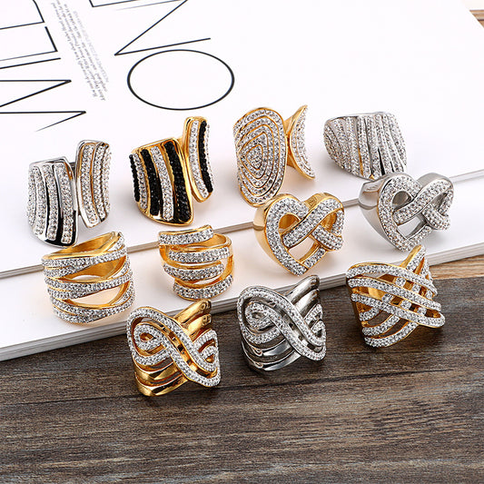 Fashion υπέροχα δαχτυλίδια σε διάφορα μοτίφ από επιμεταλλωμένο 18Κ ατσάλι