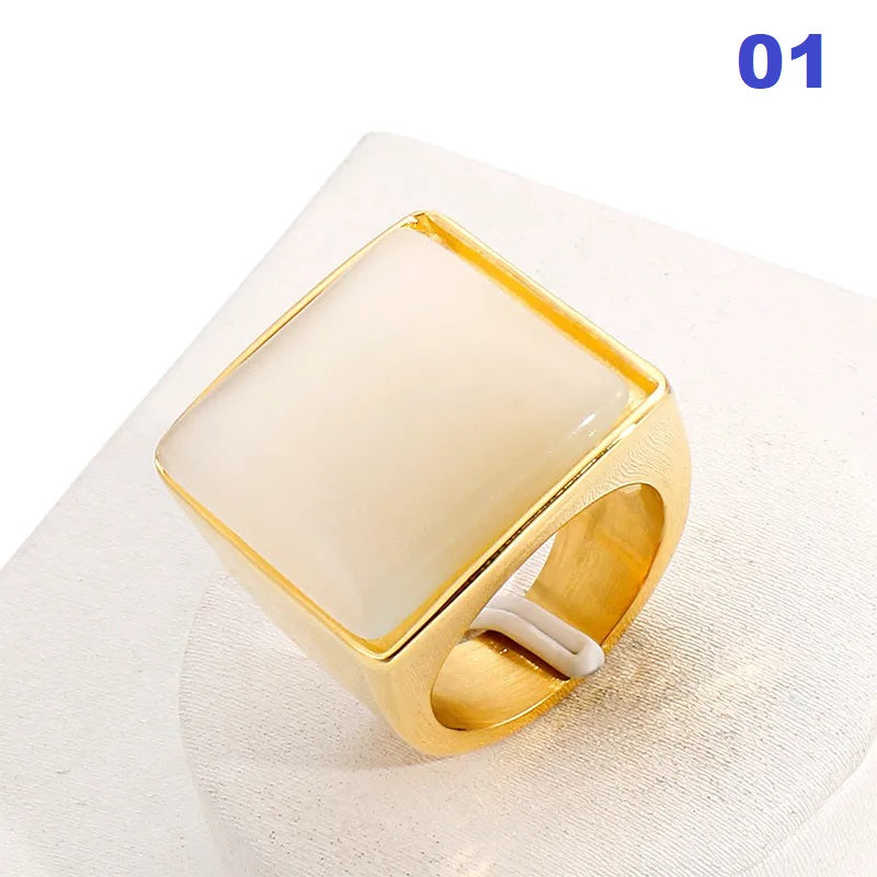 Stainless Steel 18K Gold Plated Fashion Geometric No Inlaid