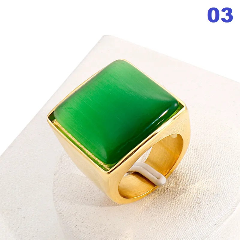 Stainless Steel 18K Gold Plated Fashion Geometric No Inlaid