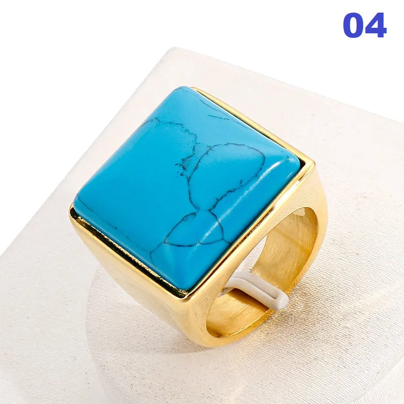 Stainless Steel 18K Gold Plated Fashion Geometric No Inlaid