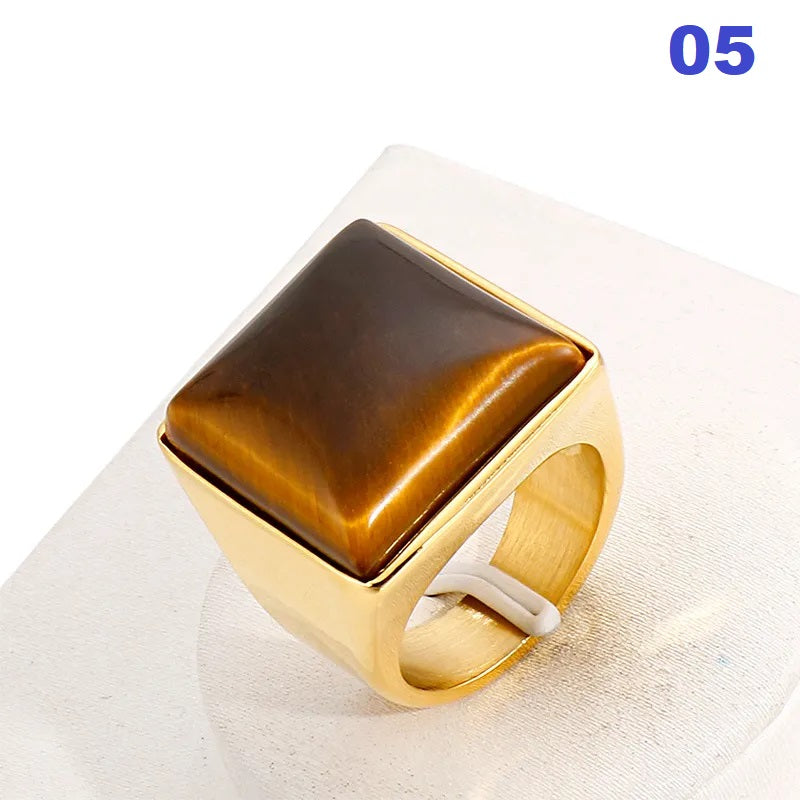 Stainless Steel 18K Gold Plated Fashion Geometric No Inlaid