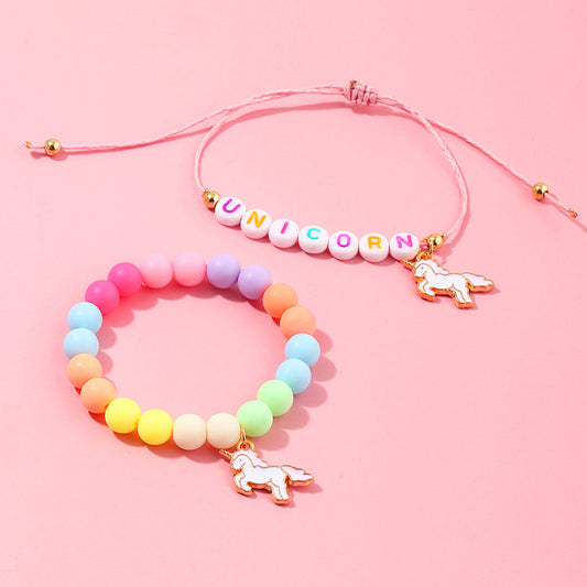 Unicorn Bracelet Two-piece Set