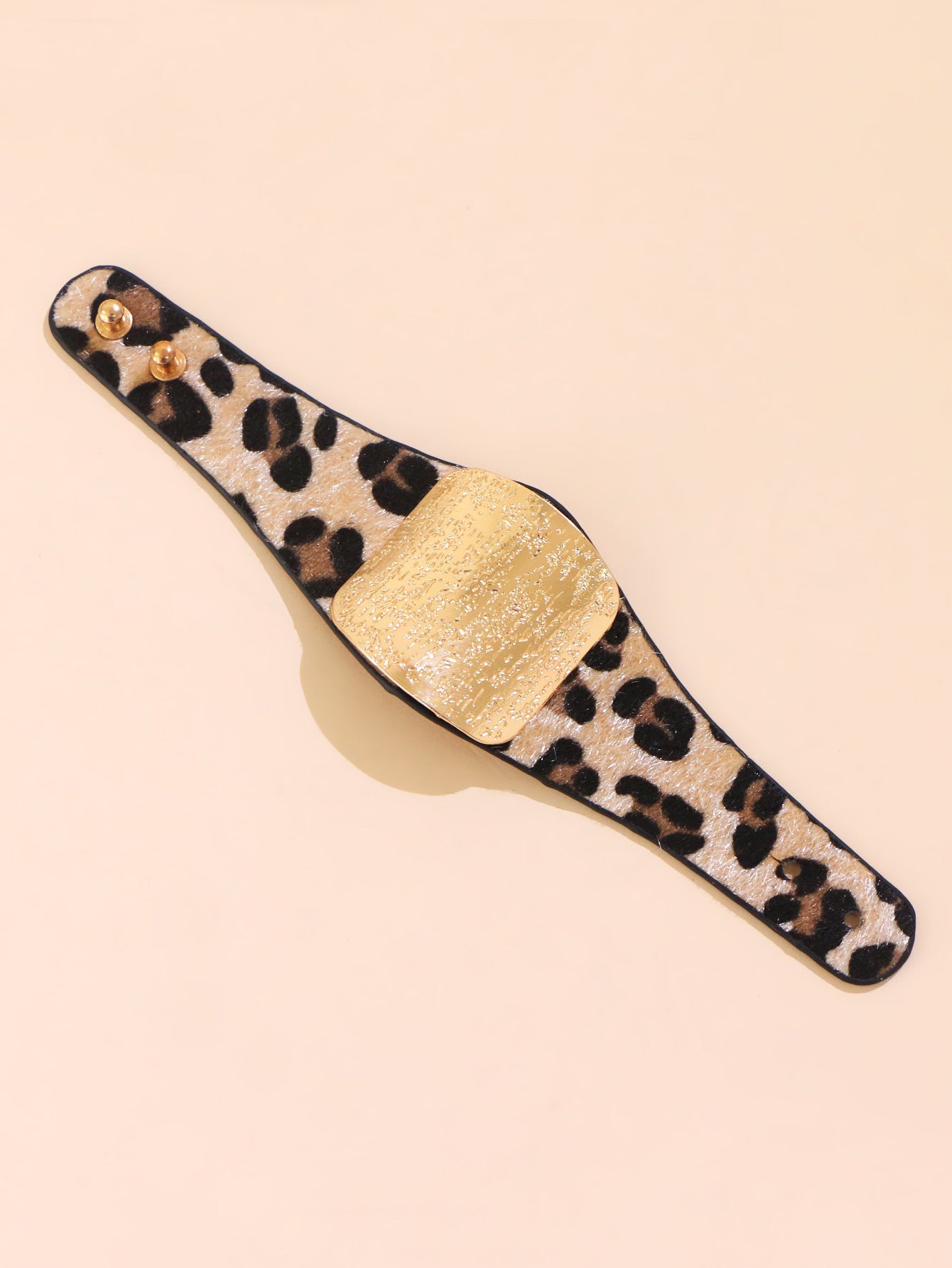 Fashion Adjustable Round Metal Leopard Bracelet