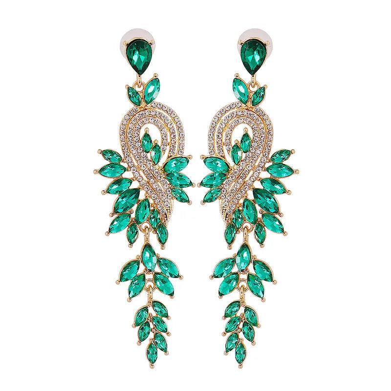 Fashion Geometric Arylic Rhinestones Women'S Earrings