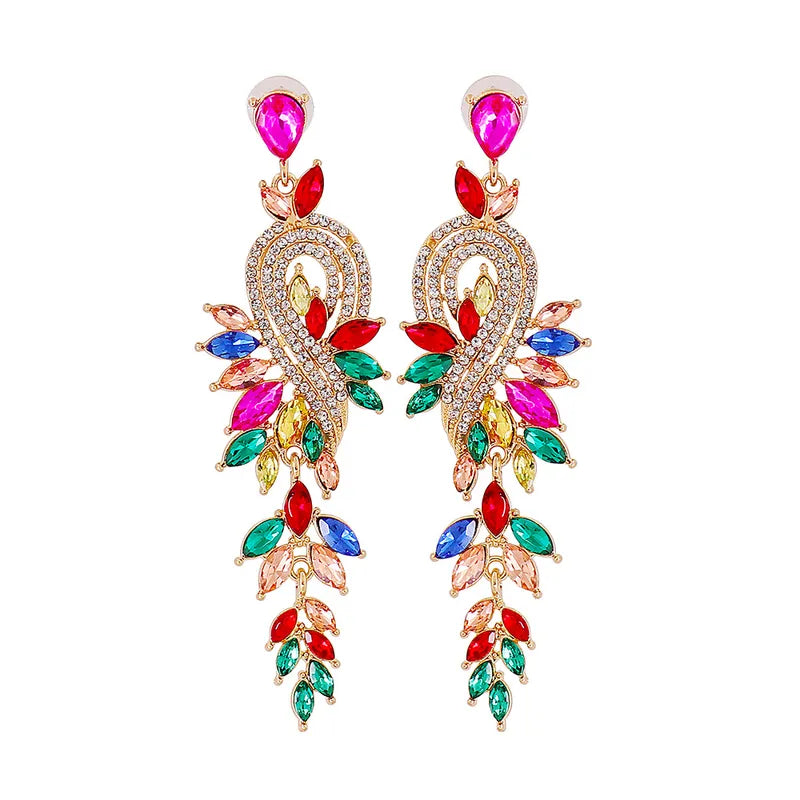 Fashion Geometric Arylic Rhinestones Women'S Earrings