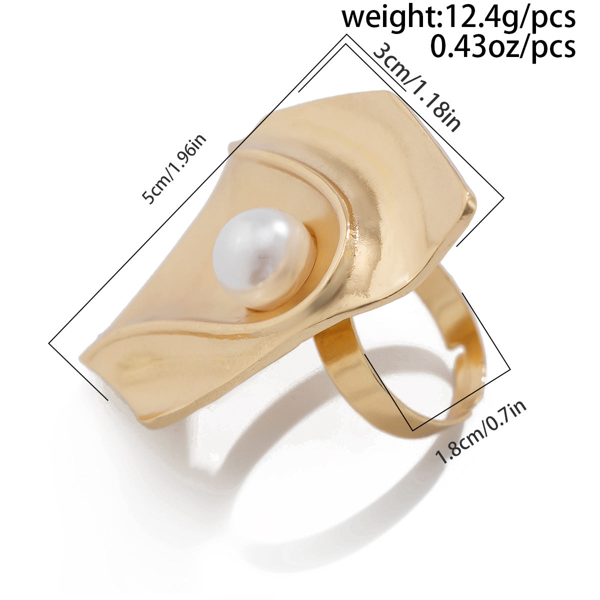 Oversized Irregular Women's Open Ring