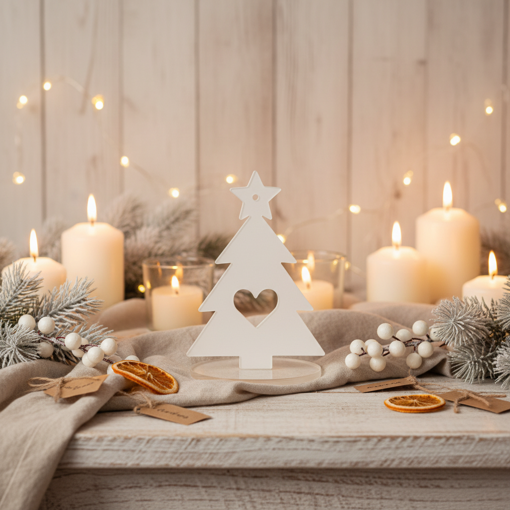 Handmade plexiglass tabletop gouri “Tree with Heart”, set of 3 pieces – So Cute by Dimi Wholesale