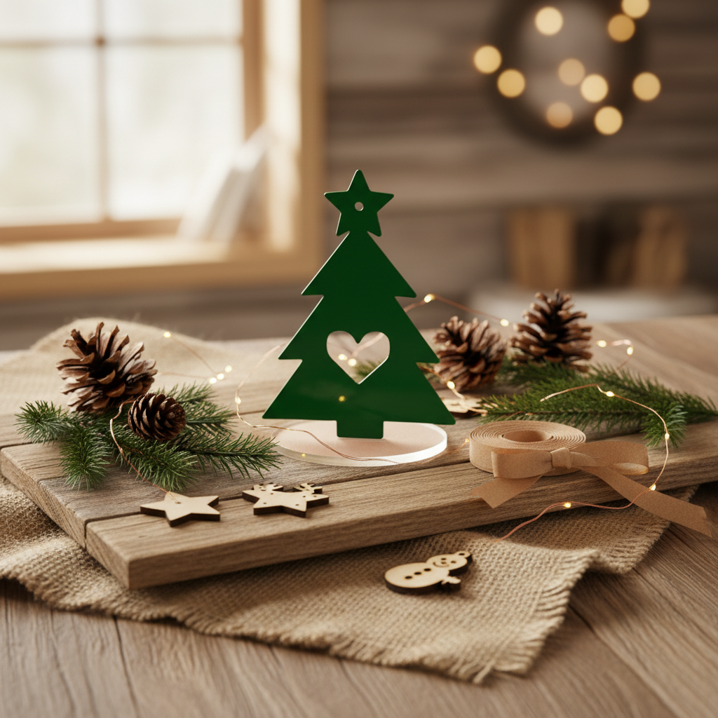 Handmade plexiglass tabletop gouri “Tree with Heart”, set of 3 pieces – So Cute by Dimi Wholesale