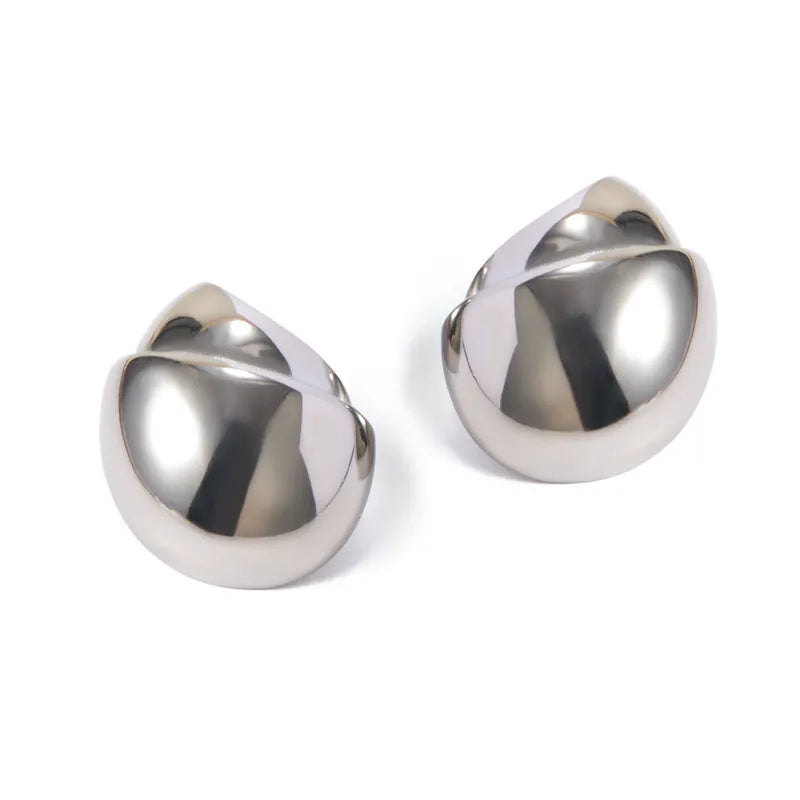 Pine Cone stud earrings ατσάλινα καρφωτά σκουλαρίκια 18Κ PVD επιχρύσωση So Cute by Dimi