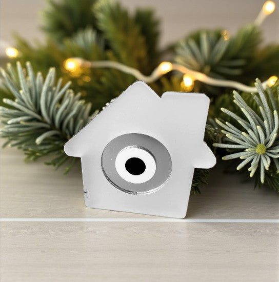 Γούρι plexiglass σπίτι με μάτι αμμοβολής – So Cute by Dimi Wholesale