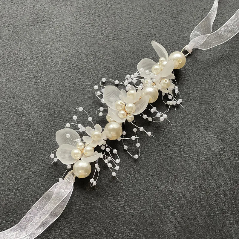Sweet Flower Artificial Gemstones Hair Band and Bracelet