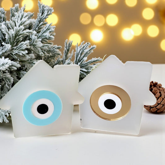 Γούρι plexiglass σπίτι με μάτι αμμοβολής – So Cute by Dimi Wholesale