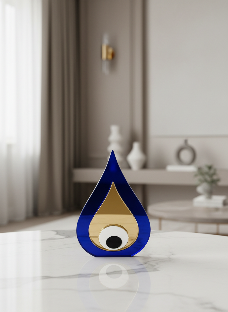 🤍✨ Drop Mirror – Plexiglass Evil Eye