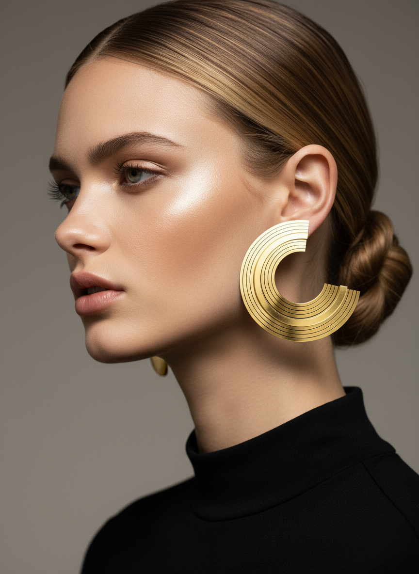 Cecilia earrings – plexiglass ανάγλυφα σκουλαρίκια 3/4 κύκλος – So Cute by Dimi