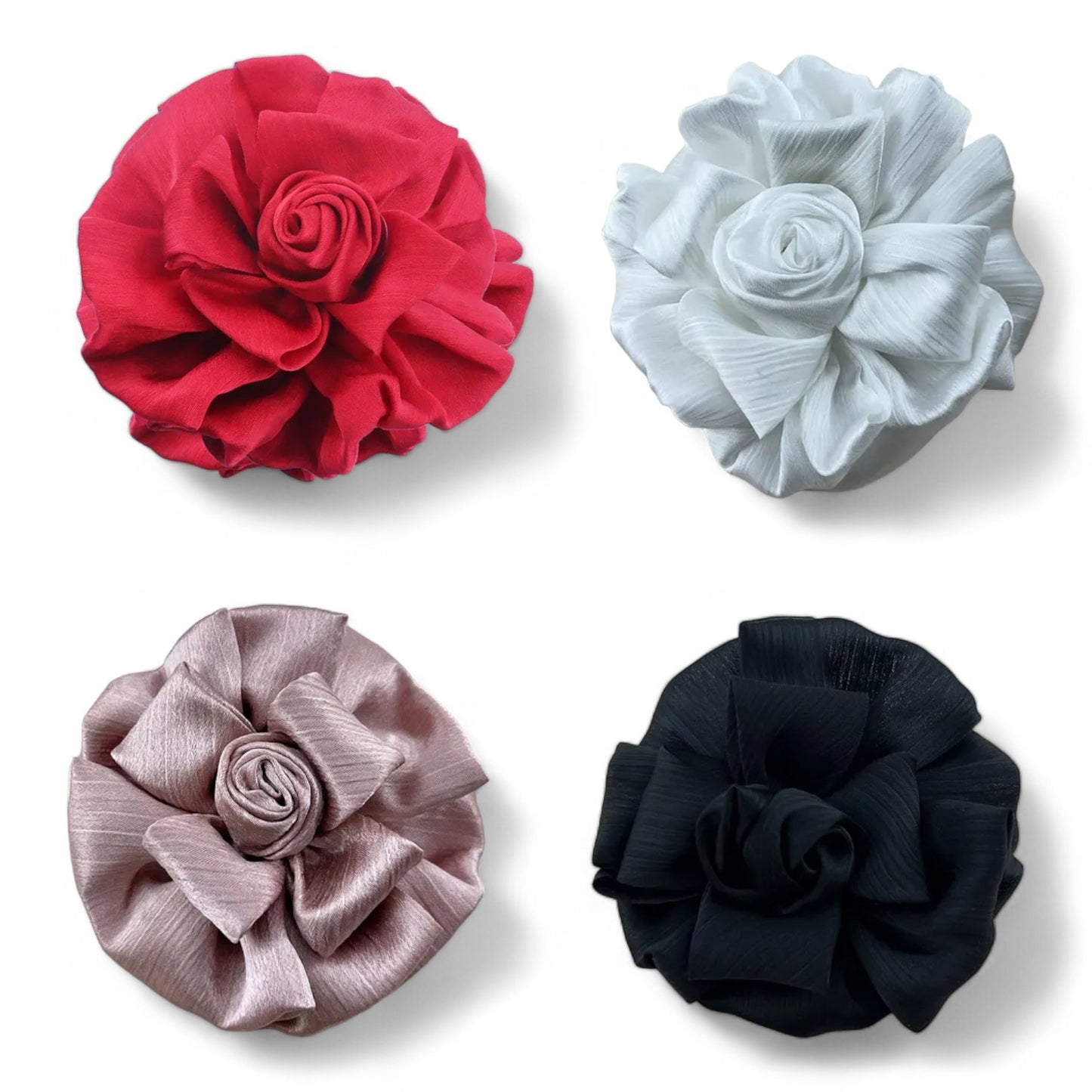 Elegant Flower Cloth Women's Brooches, pack of 2