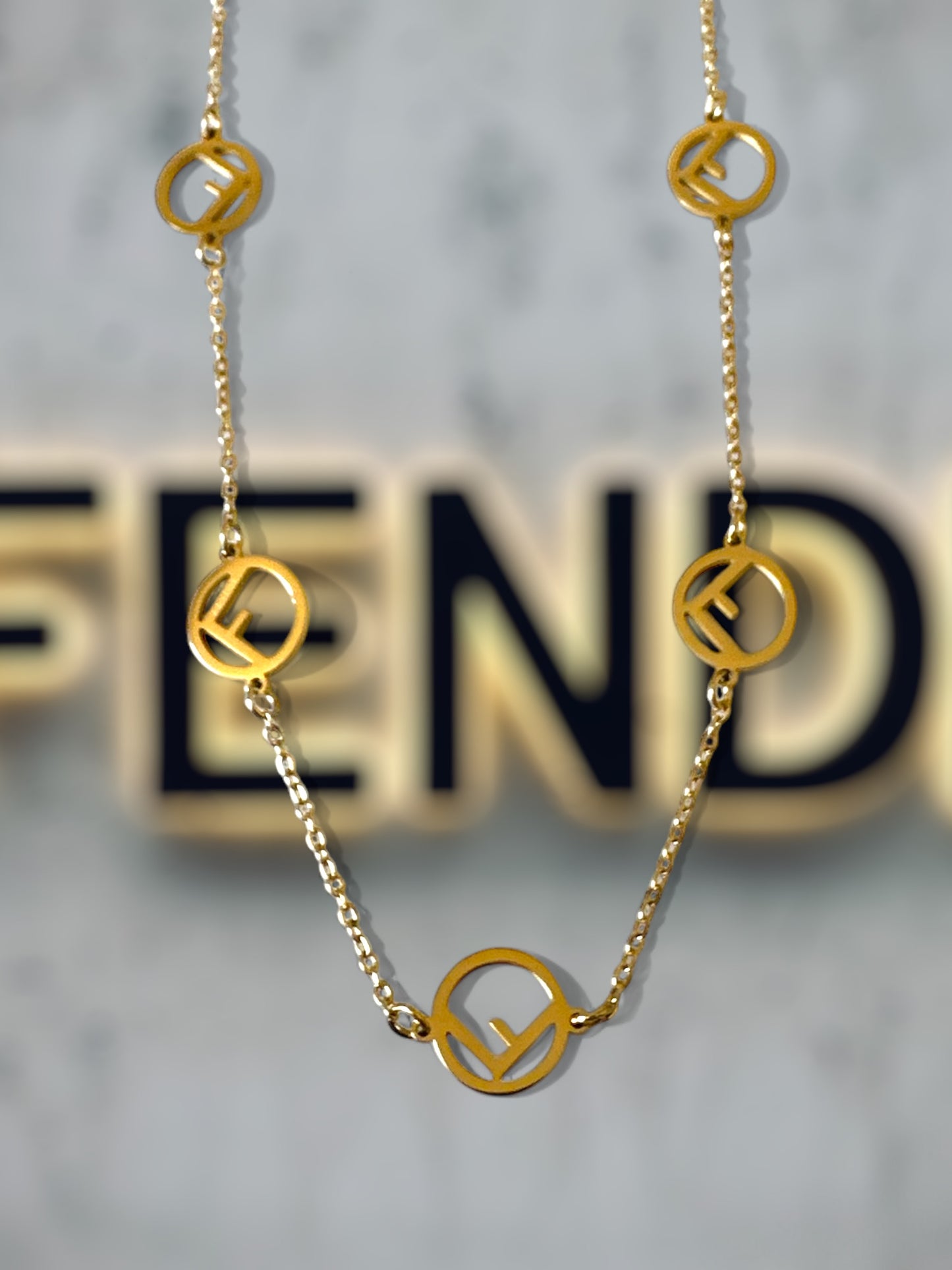 Simple Style Letter Titanium Steel 18K Gold Plated Necklace