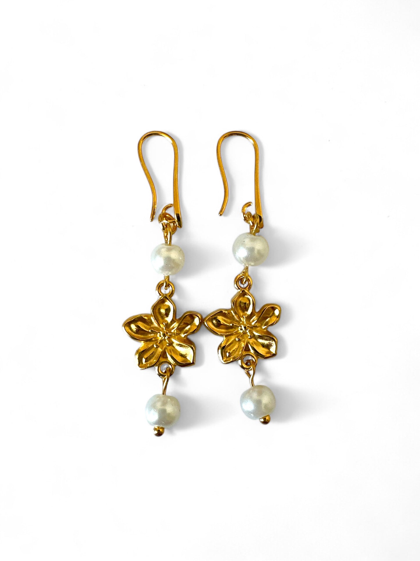 FLOWER PEARL EARRINGS