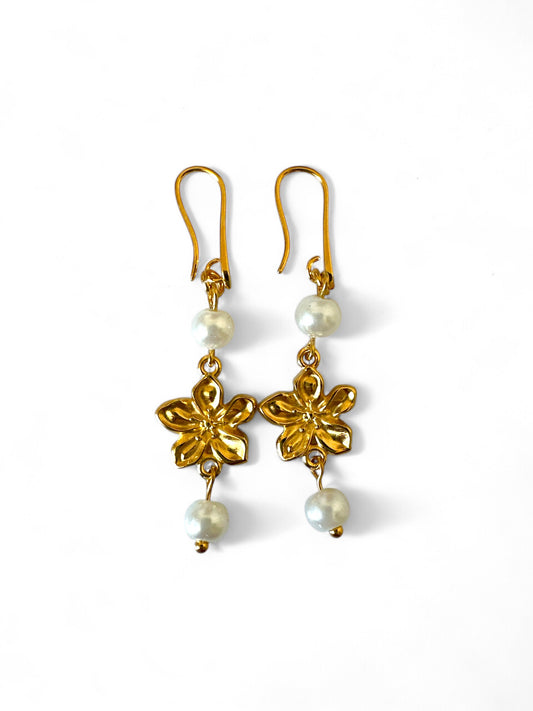 FLOWER PEARL EARRINGS