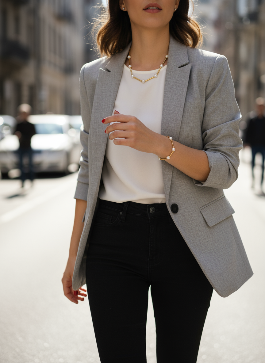 Χειροποίητο κολιέ και βραχιόλι με μεταλλικά σωληνάκια και γυάλινες πέρλες – So Cute by Dimi