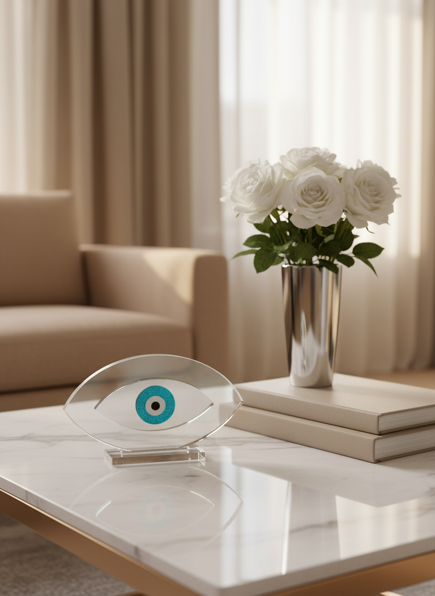 Επιτραπέζιο γούρι μάτι plexiglass σε βάση για χονδρική – So Cute by Dimi