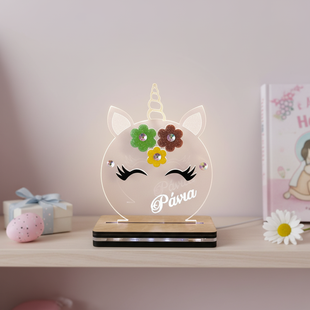 🤍✨ Πασχαλινή Λαμπάδα Unicorn με Βραχιολάκι και προαιρετικό συνοδευτικά (κάδρο και φωτιστικό Led)
