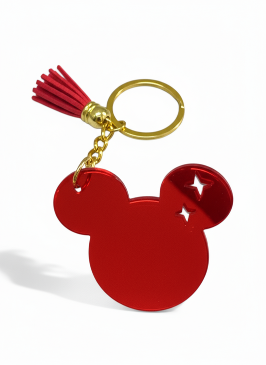 Plexiglass μπρελόκ καθρέφτη σε σχήμα ποντικιού με αστέρια – So Cute by Dimi Wholesale