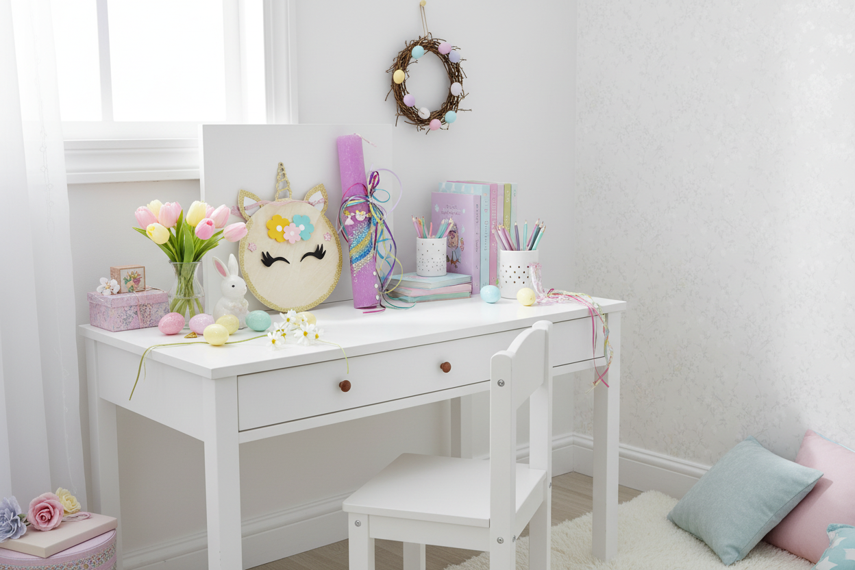 🤍✨ Πασχαλινή Λαμπάδα Unicorn με Βραχιολάκι και προαιρετικό συνοδευτικά (κάδρο και φωτιστικό Led)