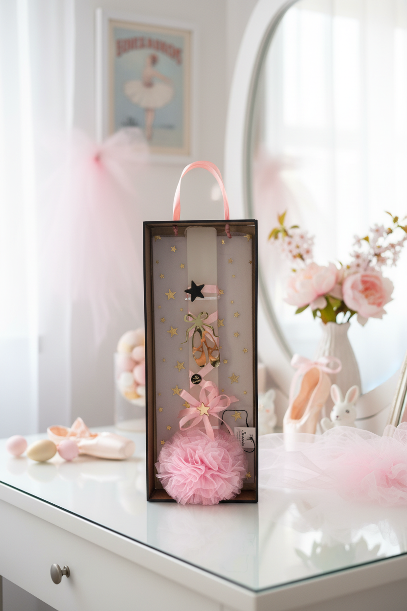 Χειροποίητη Πασχαλινή Λαμπάδα Μπαλαρίνα με προαιρετικό LED Φωτιστικό