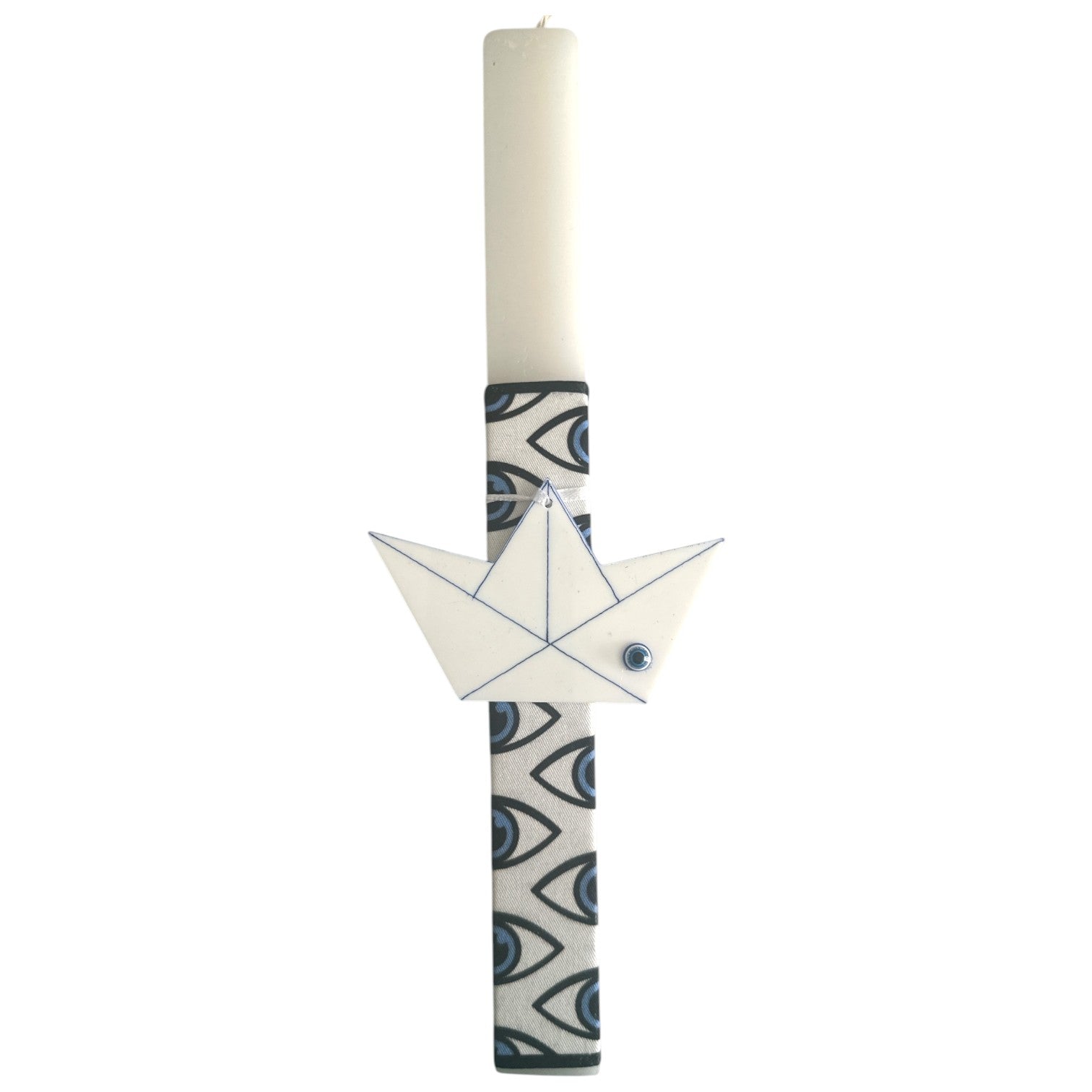 Χονδρική Λαμπάδα Origami Καραβάκι & Μάτι | So Cute by Dimi