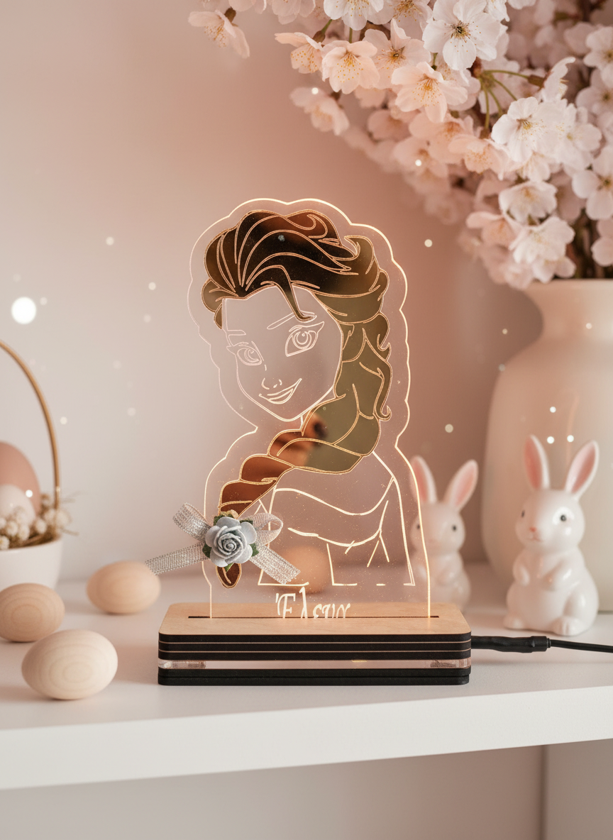 🤍✨Λαμπάδα Frozen με Μαγικό Ραβδί & Προαιρετικό Φωτιστικό LED