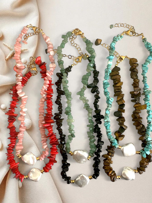 Color Flow – Natural Stones Necklace