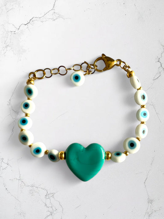 Turquoise Heart Eyes Bracelet
