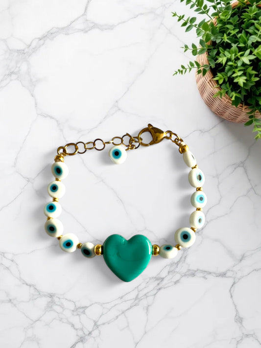 Turquoise Heart Eyes Bracelet