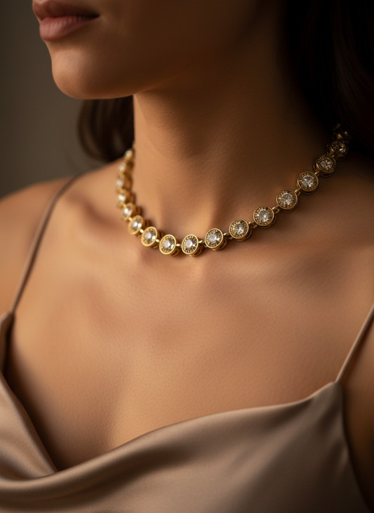 ⚡🚚 Celeste Choker – Gold / Silver Stainless