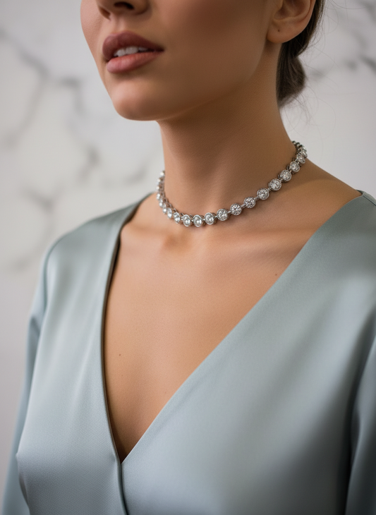 ⚡🚚 Celeste Choker – Gold / Silver Stainless