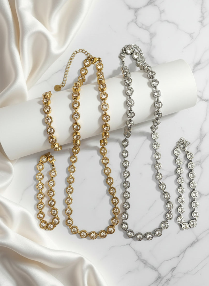 ⚡🚚 Celeste Choker – Gold / Silver Stainless