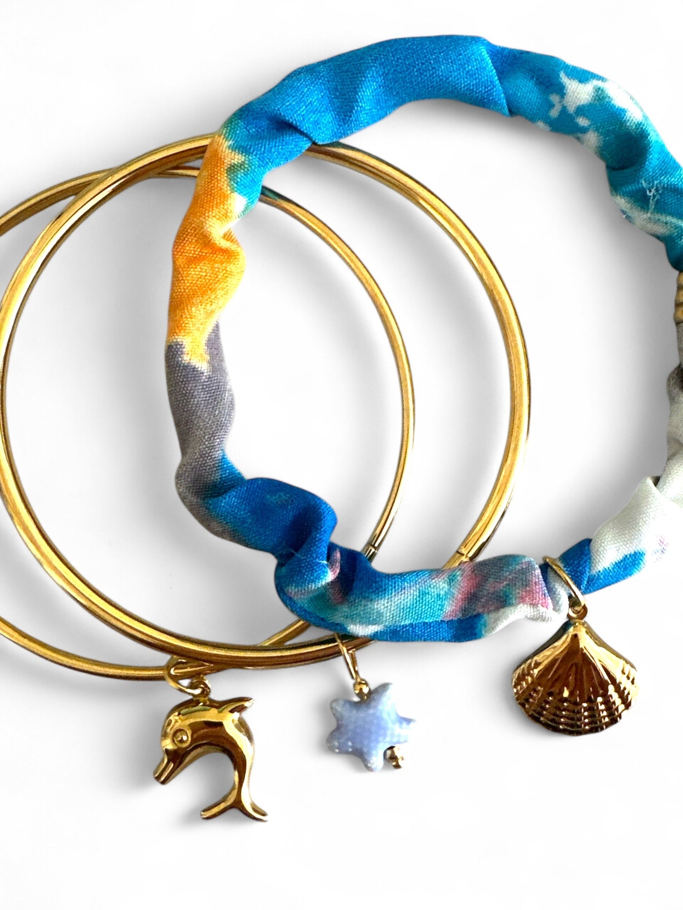 Ocean Whisper – Σετ 3 Βραχιόλια με Καλοκαιρινά Charms