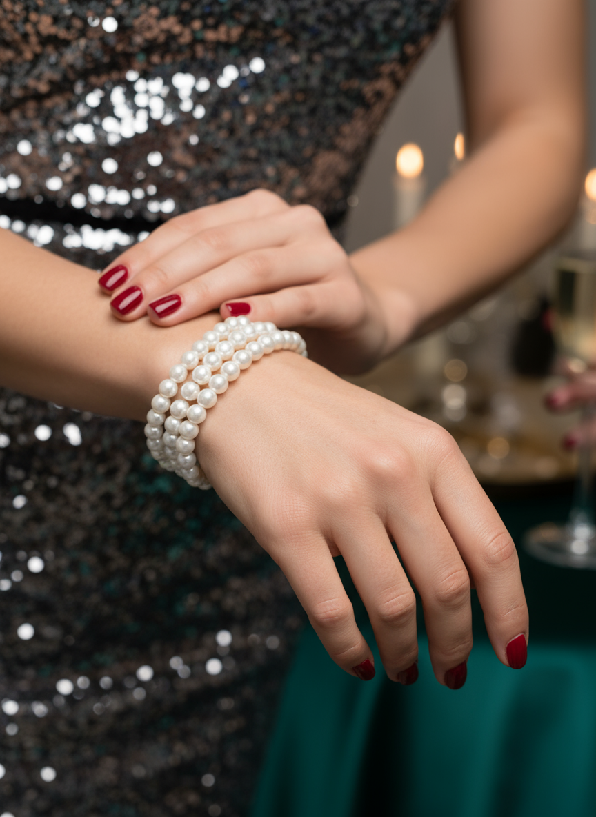 Βραχιόλι Pearl Muse – Τριπλή Σειρά από Πέρλες - So Cute by Dimi