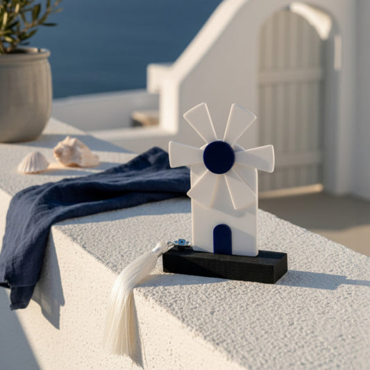 Γούρι επιτραπέζιο ανεμόμυλος με φούντα So Cute by Dimi για χονδρική