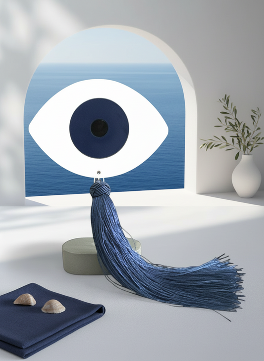 Επιτραπέζιο γούρι μάτι με φούντα So Cute by Dimi για χονδρική