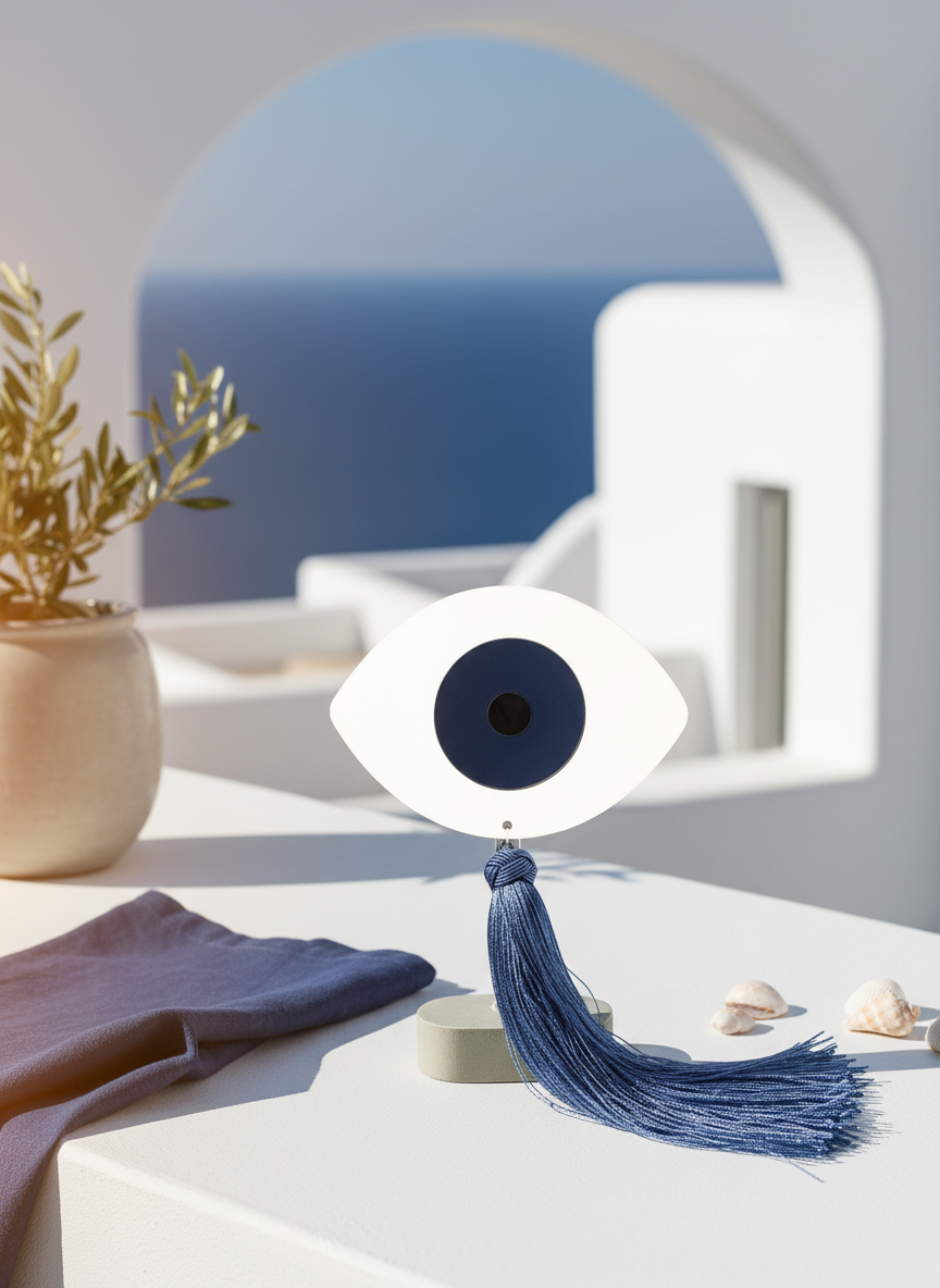 Επιτραπέζιο γούρι μάτι με φούντα So Cute by Dimi για χονδρική