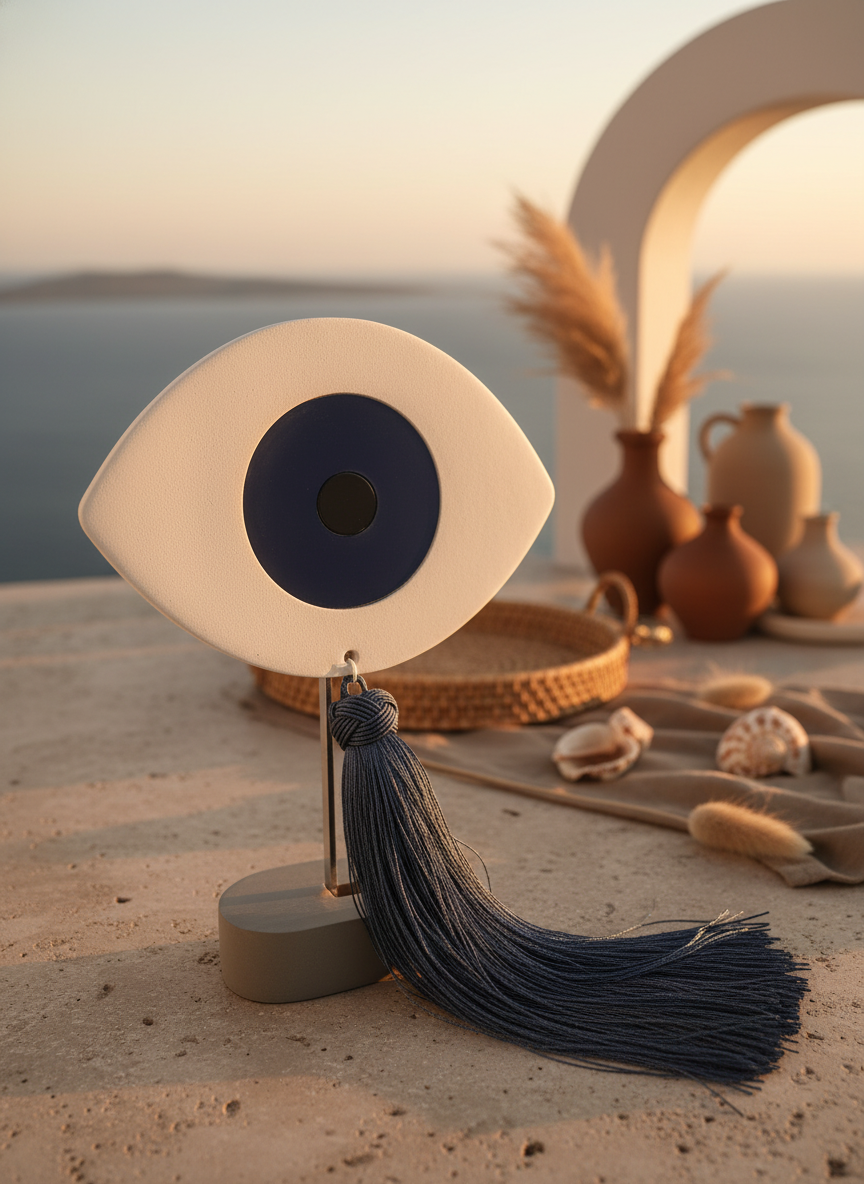 Επιτραπέζιο γούρι μάτι με φούντα So Cute by Dimi για χονδρική