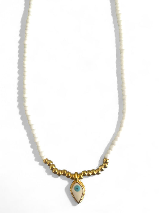 White Coast Necklace – Ματάκι Σταγόνα