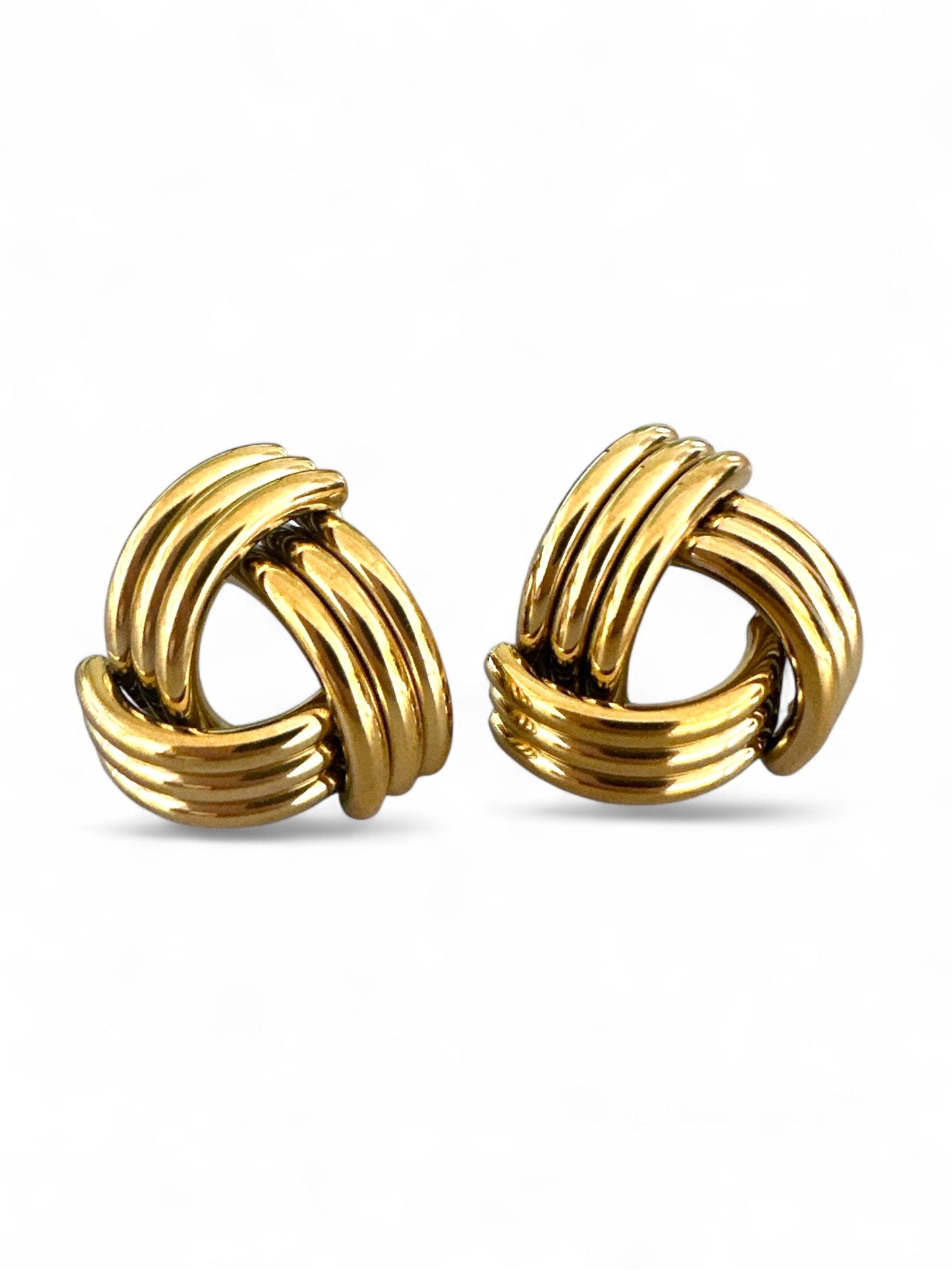 Ατσάλινα σκουλαρίκια σε σχέδιο κόμπου σε χρυσό ή ασημί – So Cute by Dimi χονδρική