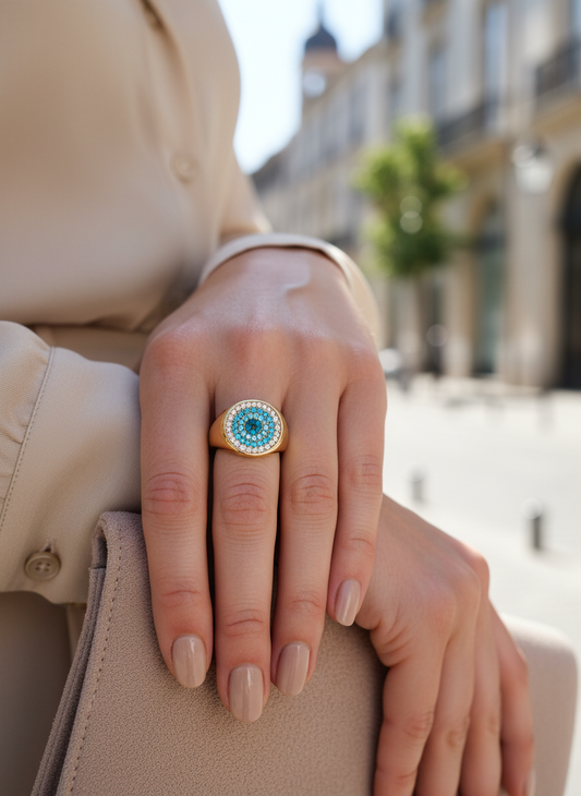 ⚡🚚 Shimmer Circle Ring