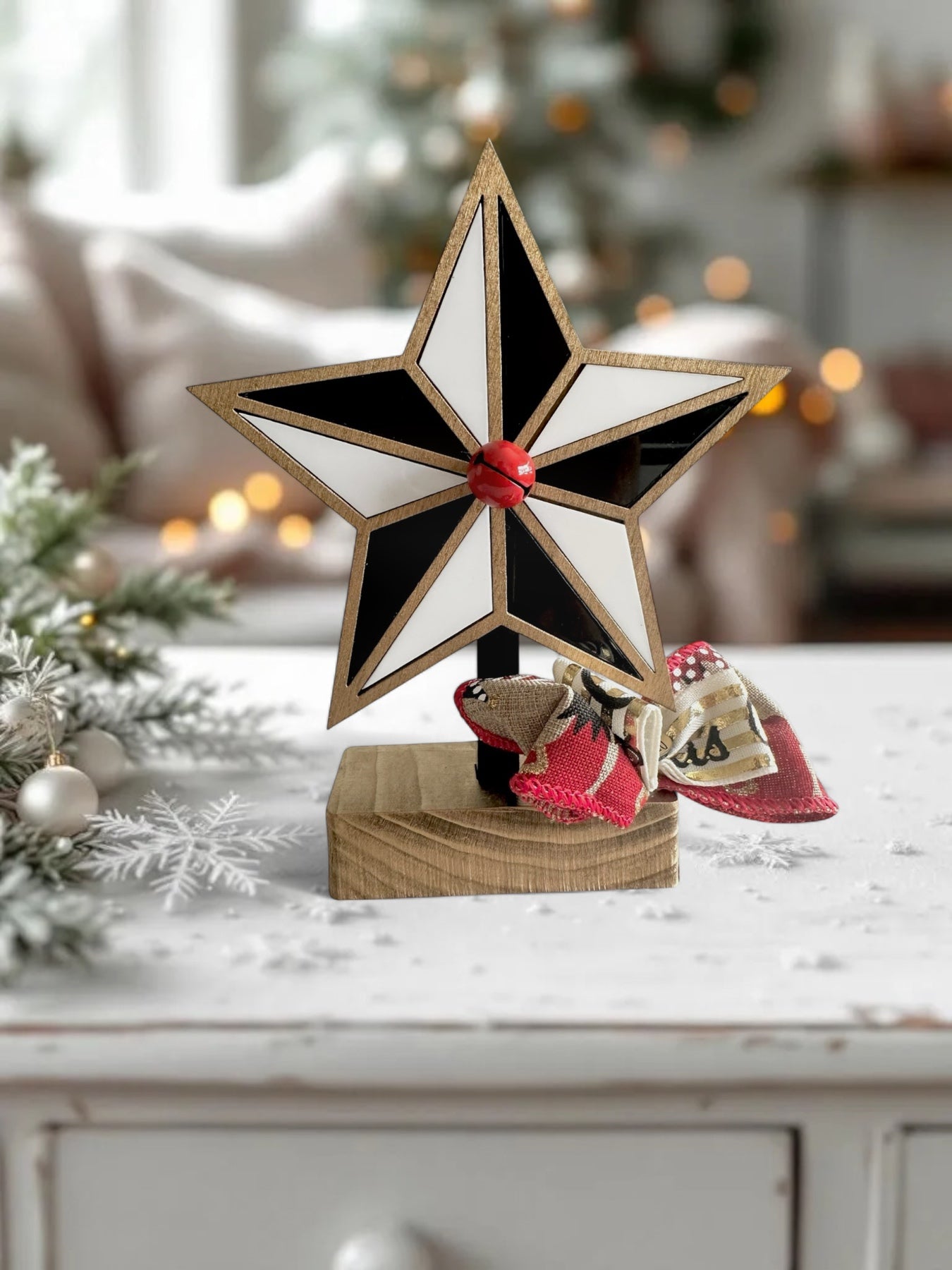Επιτραπέζιο γούρι Masquerade Star από ξύλο & plexiglass – Χονδρική So Cute by Dimi